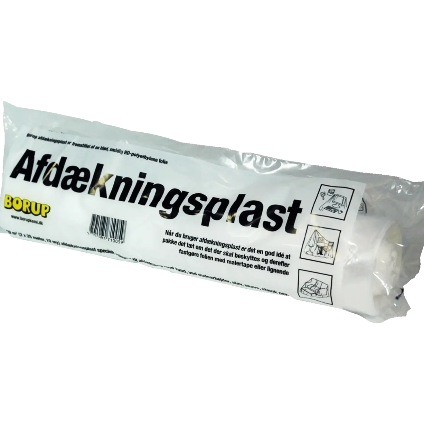 Afdækningsplast 10 My 2x25 m
