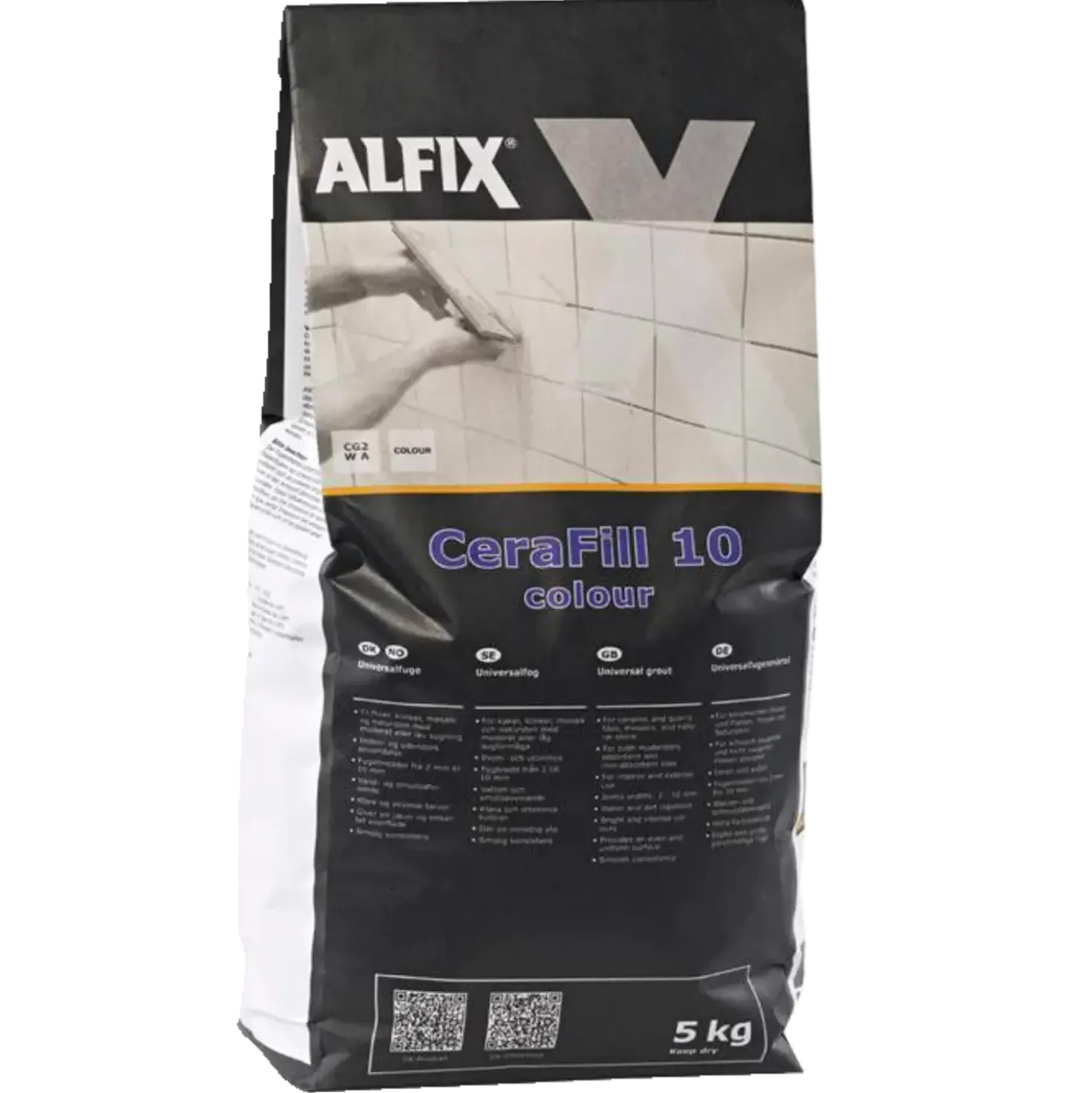 Alfix CeraFill 10 Colour flisefuge 5 kg lysegrå