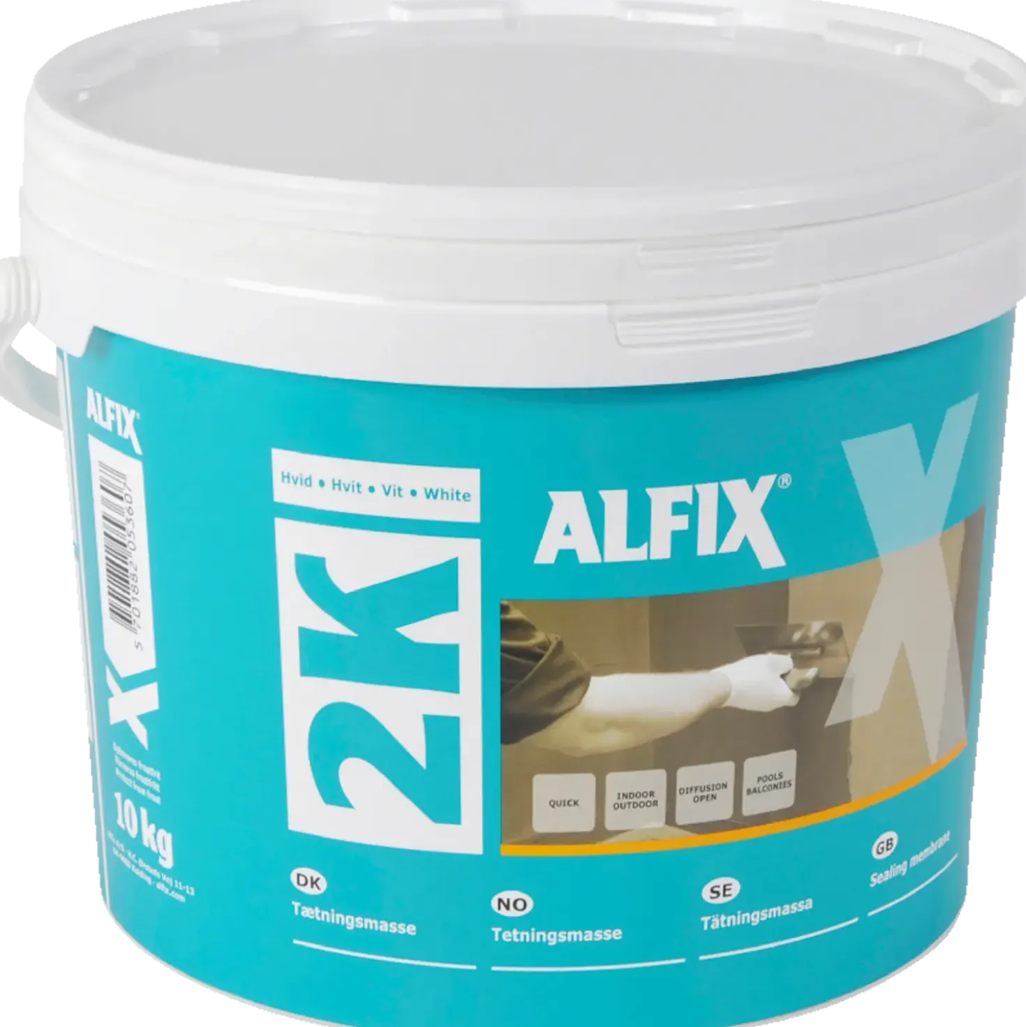 Alfix 2K tætningsmasse 10 kg hvid