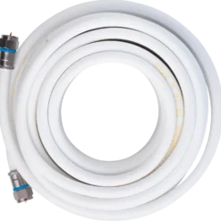 Antenne kabel Ø6,6 10 m med 2xf-connector hvid