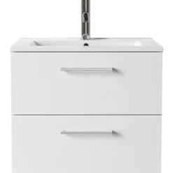 Badskab Milano 2 skuffer m/vask hvid, 60 cm