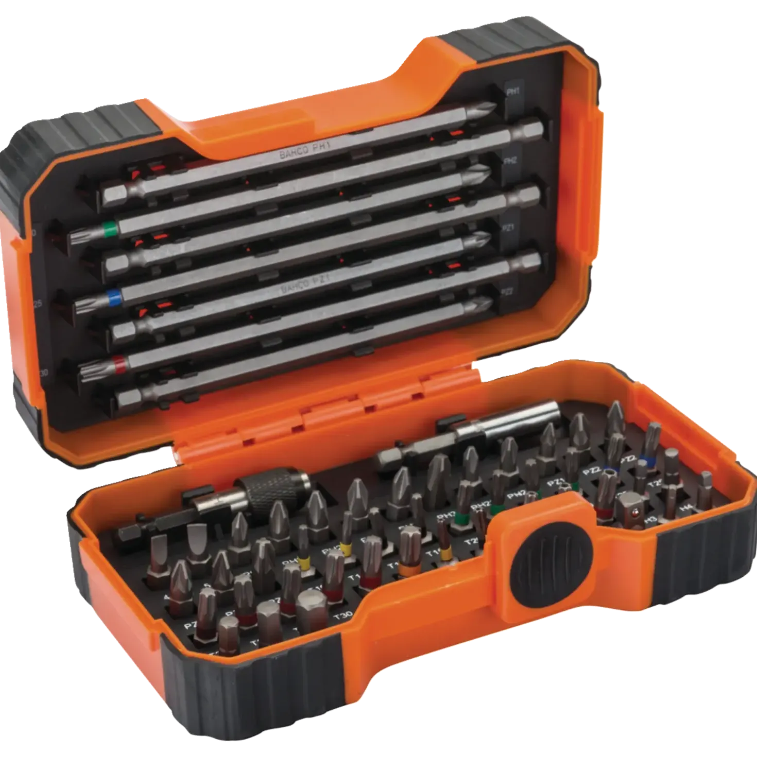 Bahco bitssæt 1/4" med farvering 54 dele