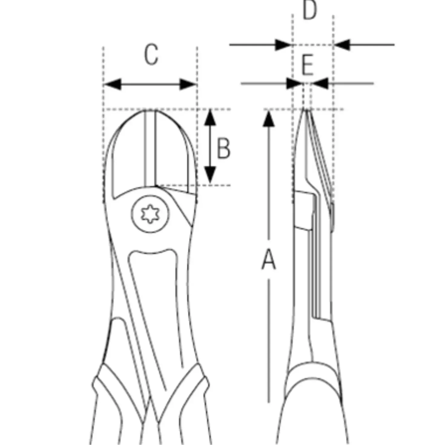 Bahco ergo sidebidetang 180 mm