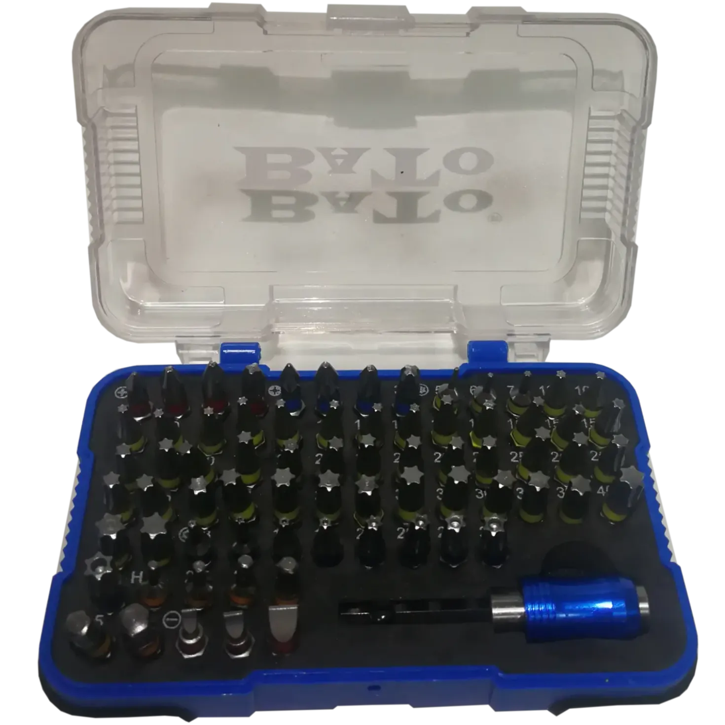 Bato bitssæt 1/4" med farvering 71 dele
