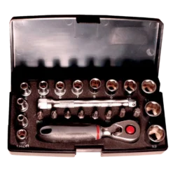 Bato 1/4" topnøglesæt 23 dele
