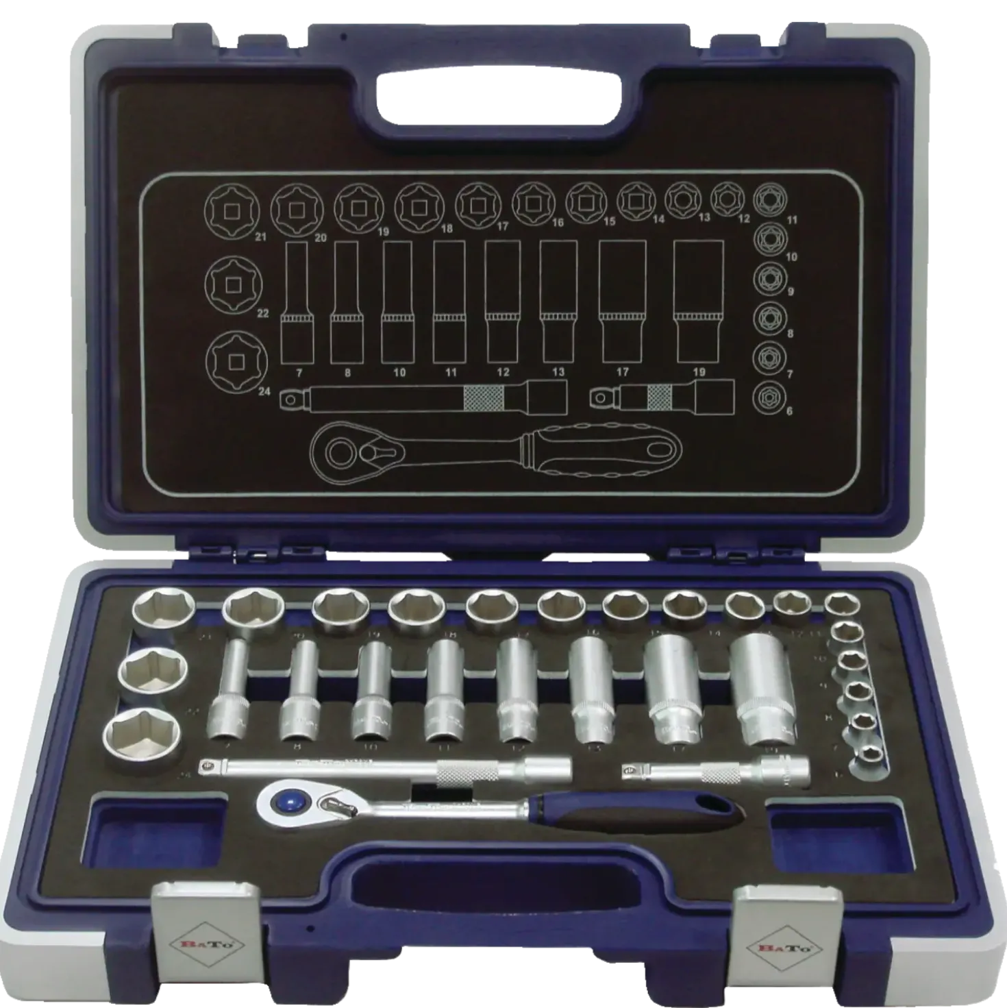 Bato topnøglesæt 3/8'' 29 dele