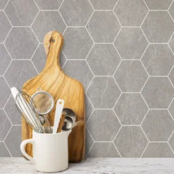 Berryalloc kitchenwall hexagon 2,2x600x1200 mm natur skifer