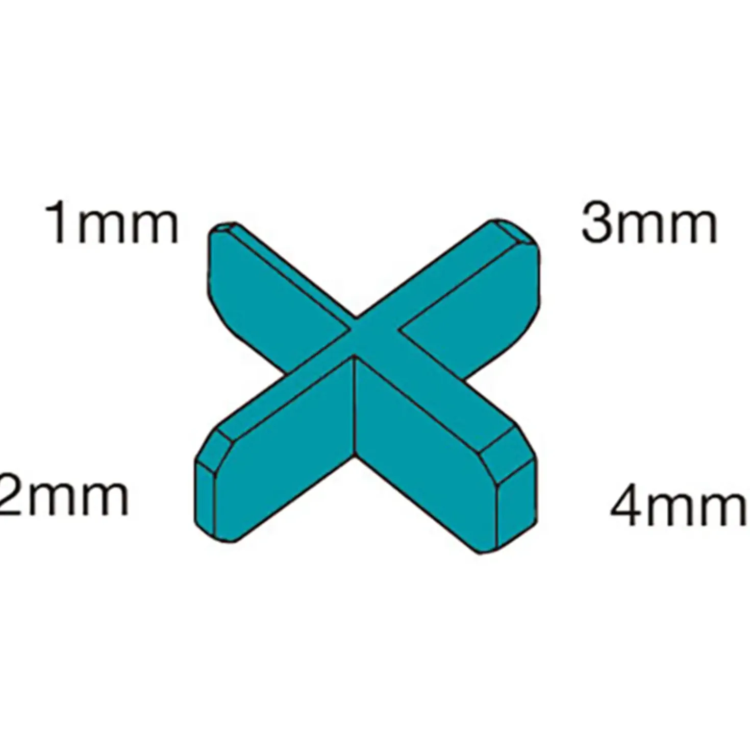 BIHUI flisekryds multi 4-i-1 50 stk.
