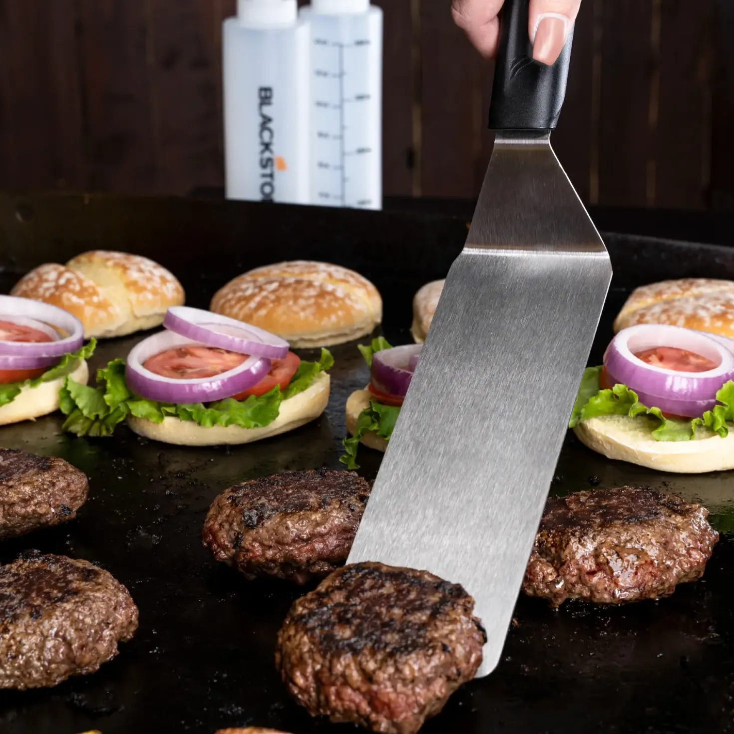Blackstone Griddle tilbehørssæt 5 dele – spatler, skraber og squeeze-flasker