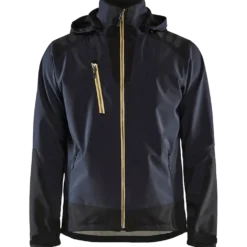 Blåklæder softshell jakke mørk marineblå/gul str. 2XL