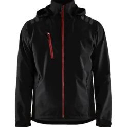 Blåklæder softshell jakke sort/rød str. 2XL