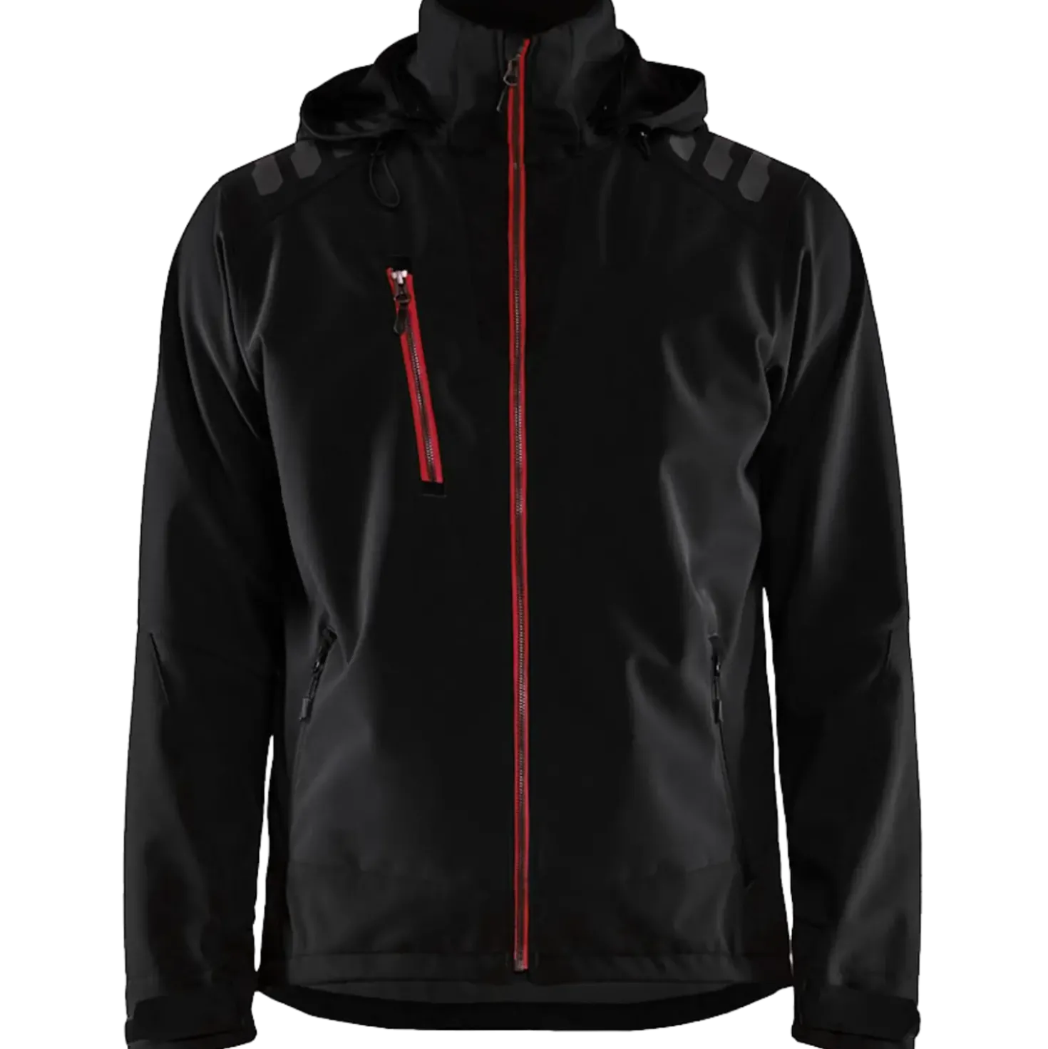 Blåklæder softshell jakke sort/rød str. 2XL