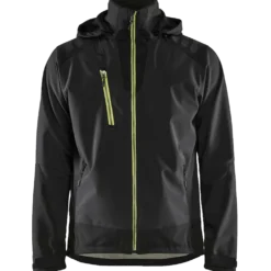 Blåklæder softshell jakke sort/high-vis gul str. L