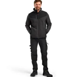 Blåklæder strikket softshell jakke antracit grå/sort str. 2XL