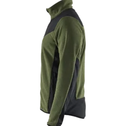 Blåklæder strikket softshell jakke efterårsgrøn/sort str.M