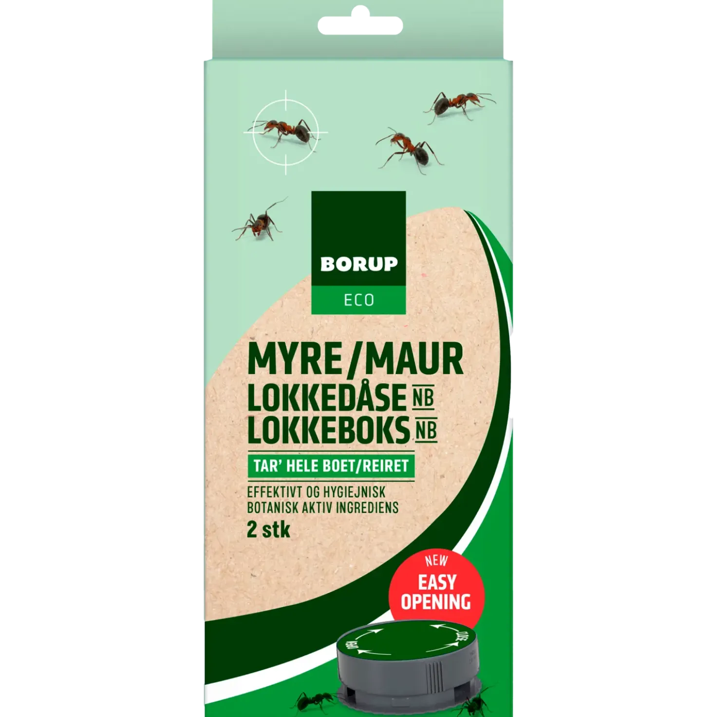 Borup Eco myrelokkedåse - pakke á 2 stk.
