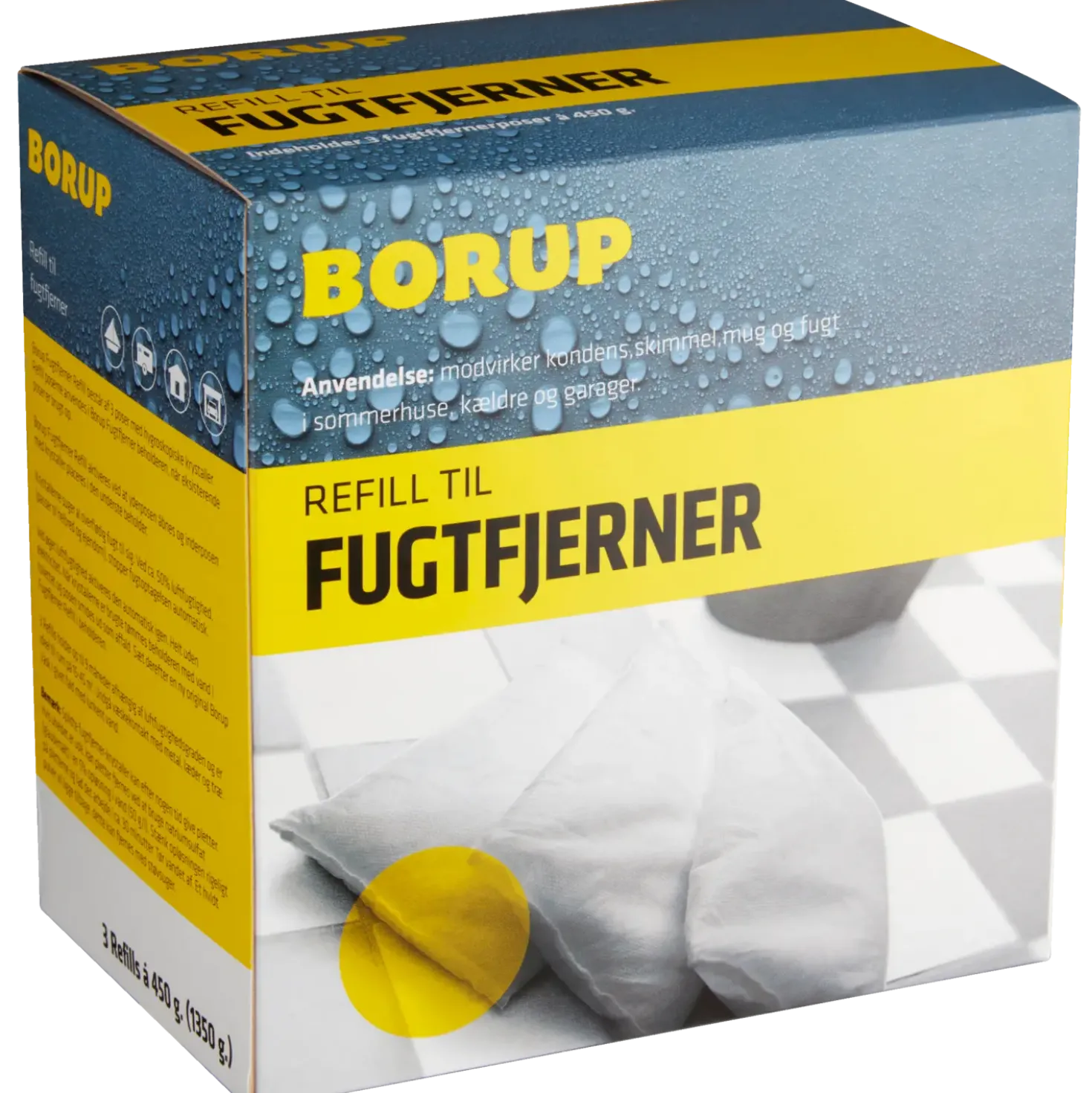 Borup fugtfjerner refill boks med 3 stk