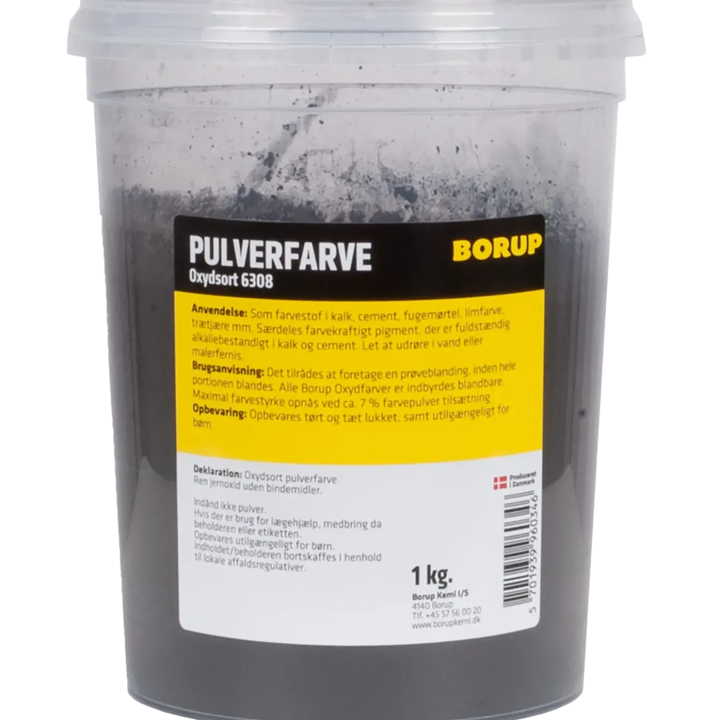 Borup pulverfarve oxydsort 6308 1 kg
