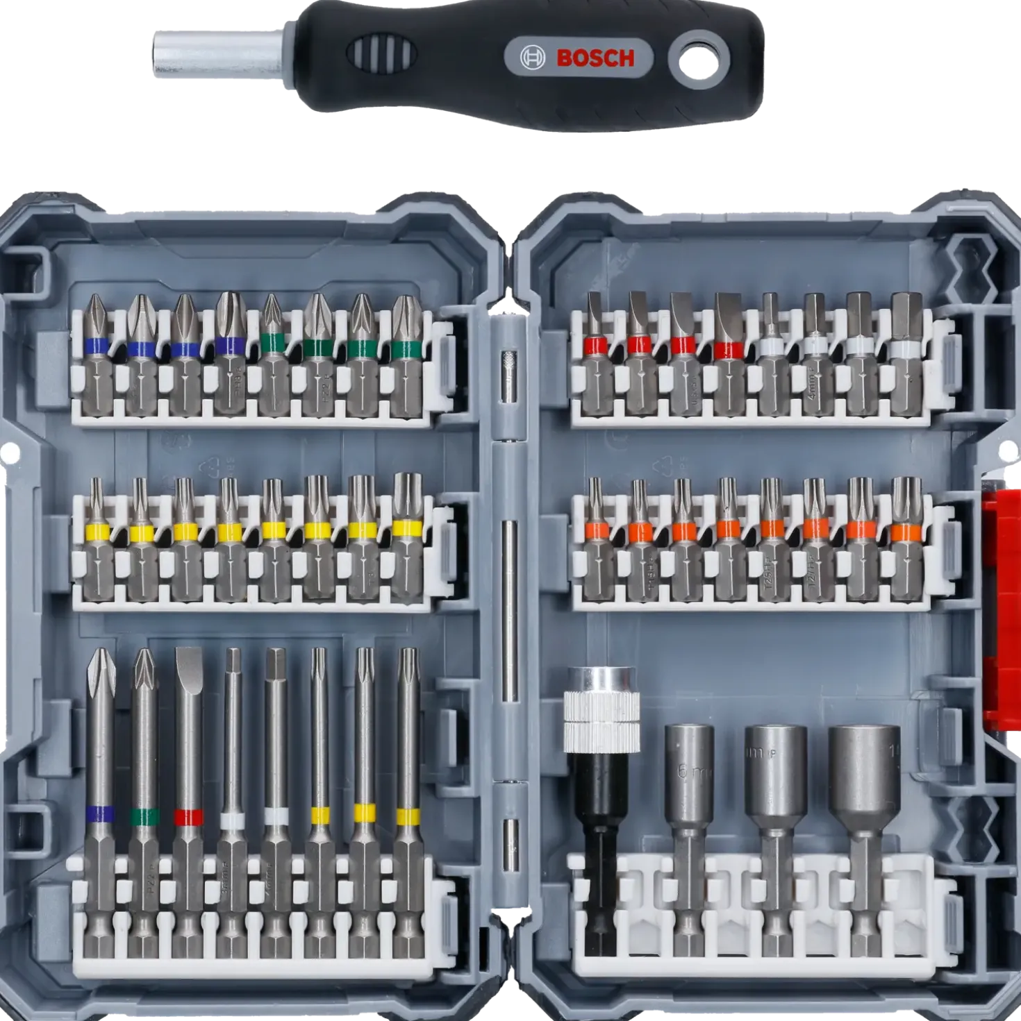 Bosch bitssæt m/håndtag og 45 dele