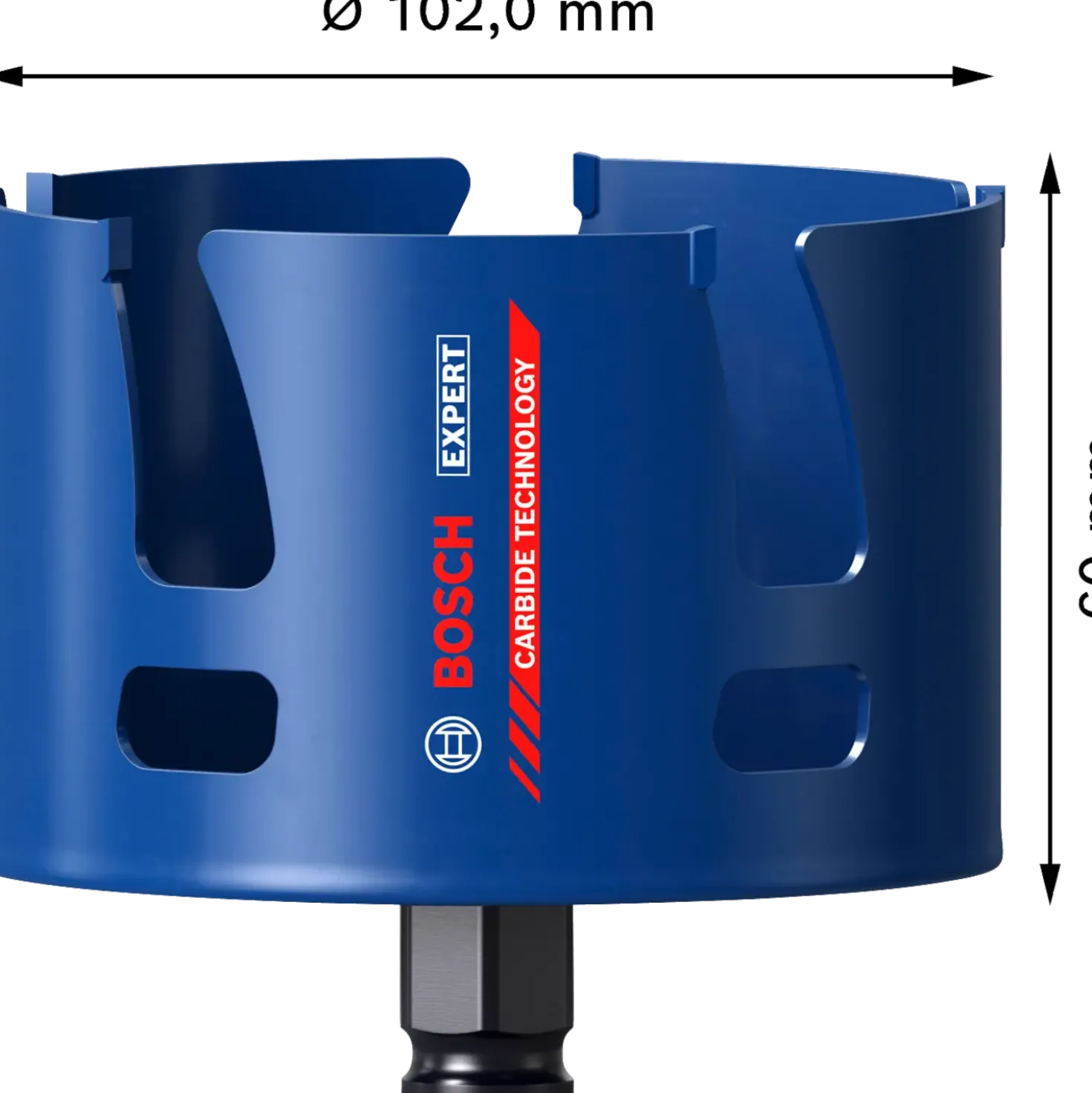 Bosch EXPERT Construction Material Power Change Plus hulsav, 102x60 mm