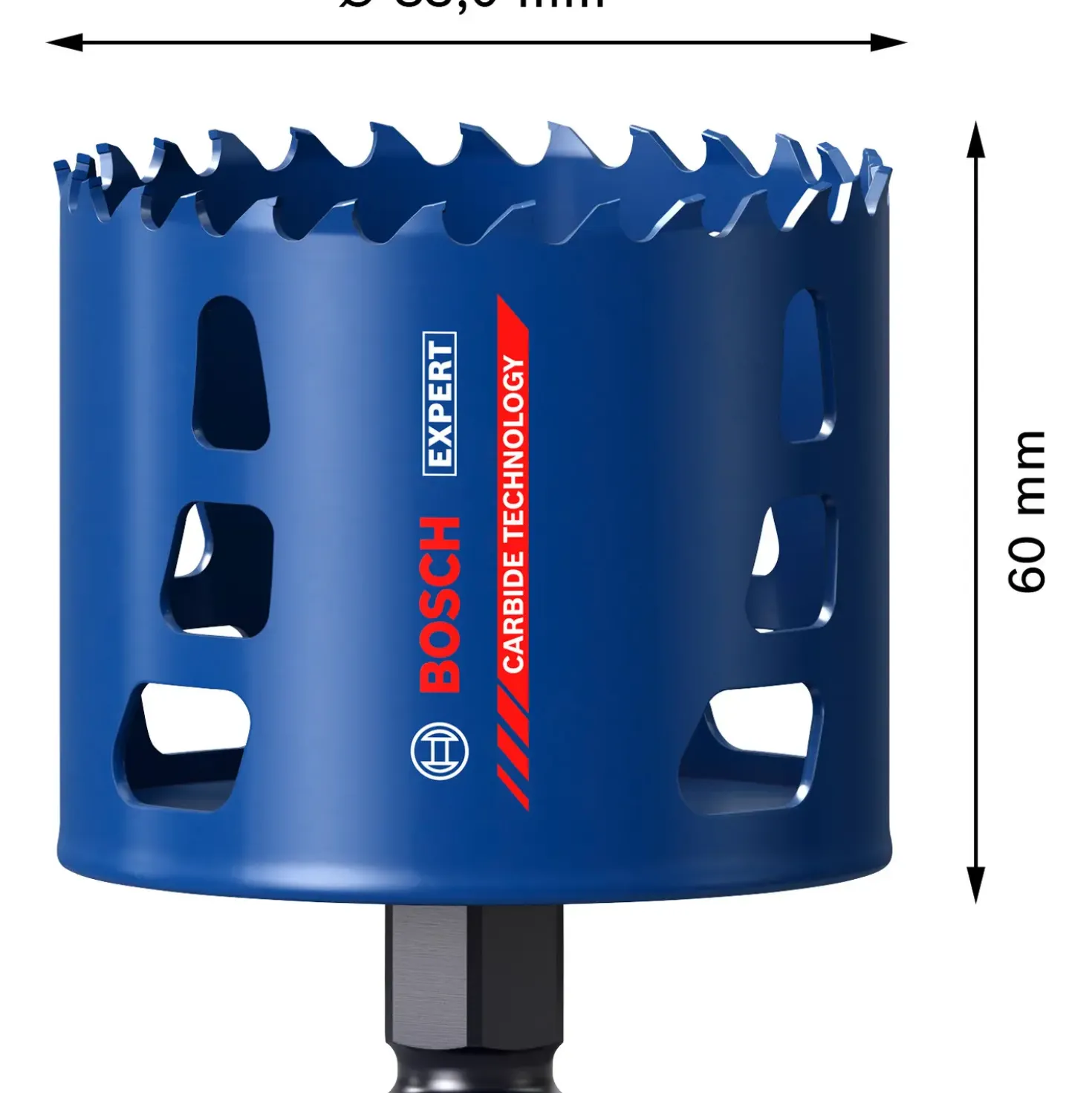 Bosch EXPERT Multi Material Power Change Plus hulsav, 83x60 mm