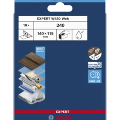 Bosch EXPERT W480 Web 1/4 slibeark 115x140 mm G240 10 stk.