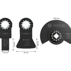 Bosch fliseskæresæt, multicutter 3 stk.