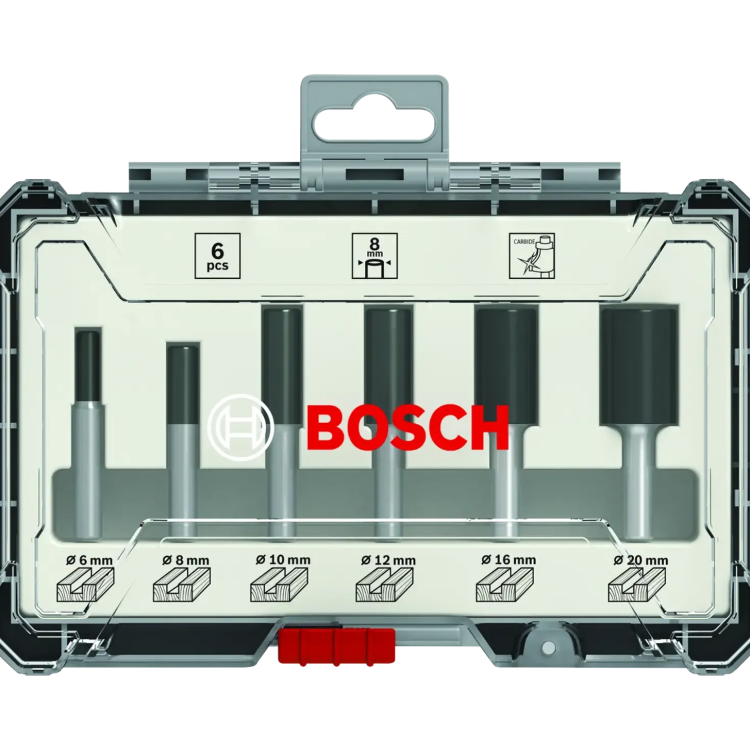 Bosch HM lige overfræsersæt 8 mm 6 dele