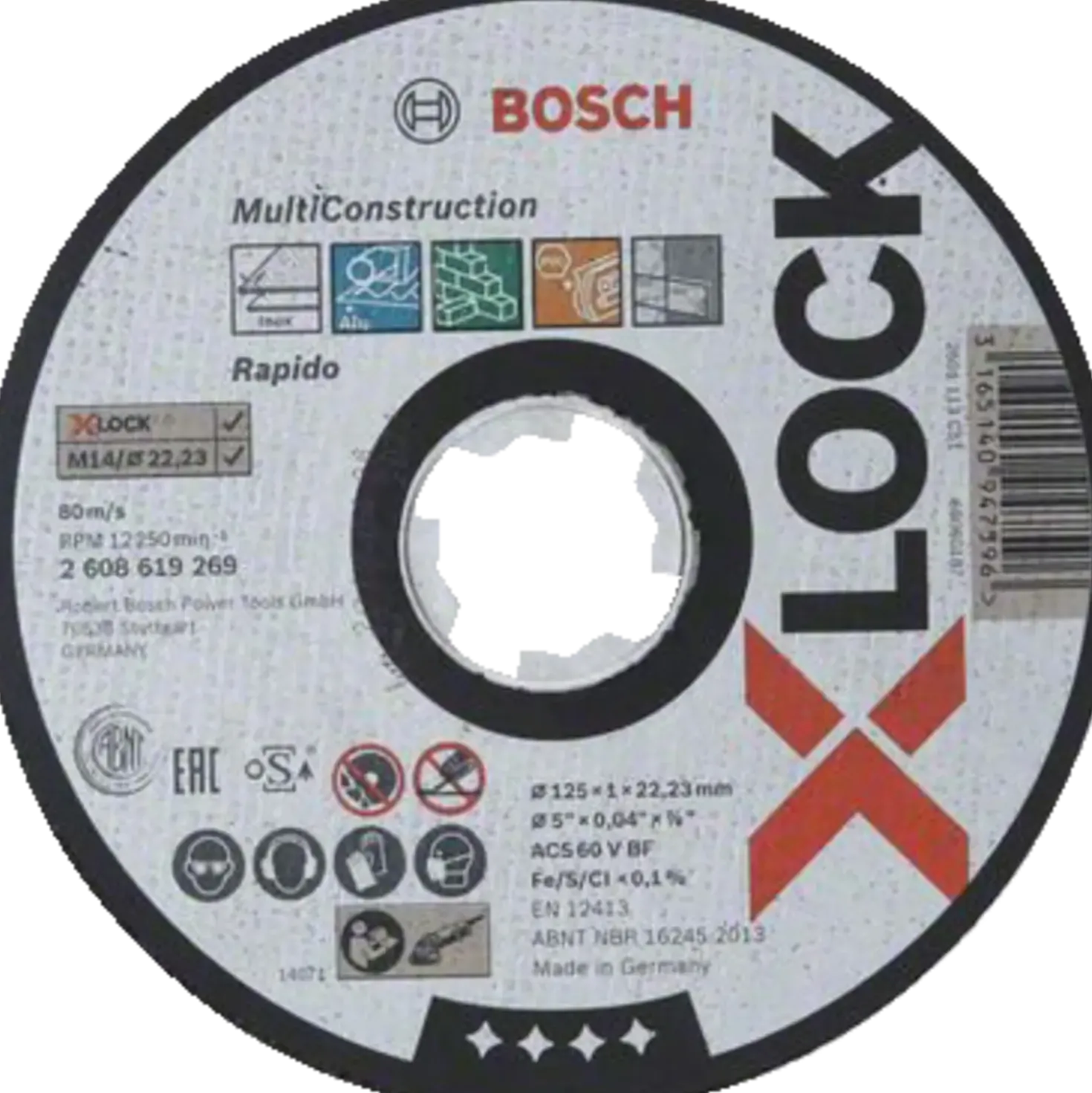 Bosch X-Lock skæreskive Multi Material lige 125x1 mm