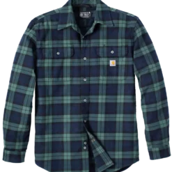 Carhartt Flannel L/S plaid skjorte grøn str. L