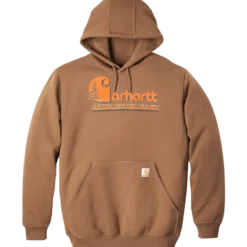 Carhartt graphic hooded swetshirt brun str. XL