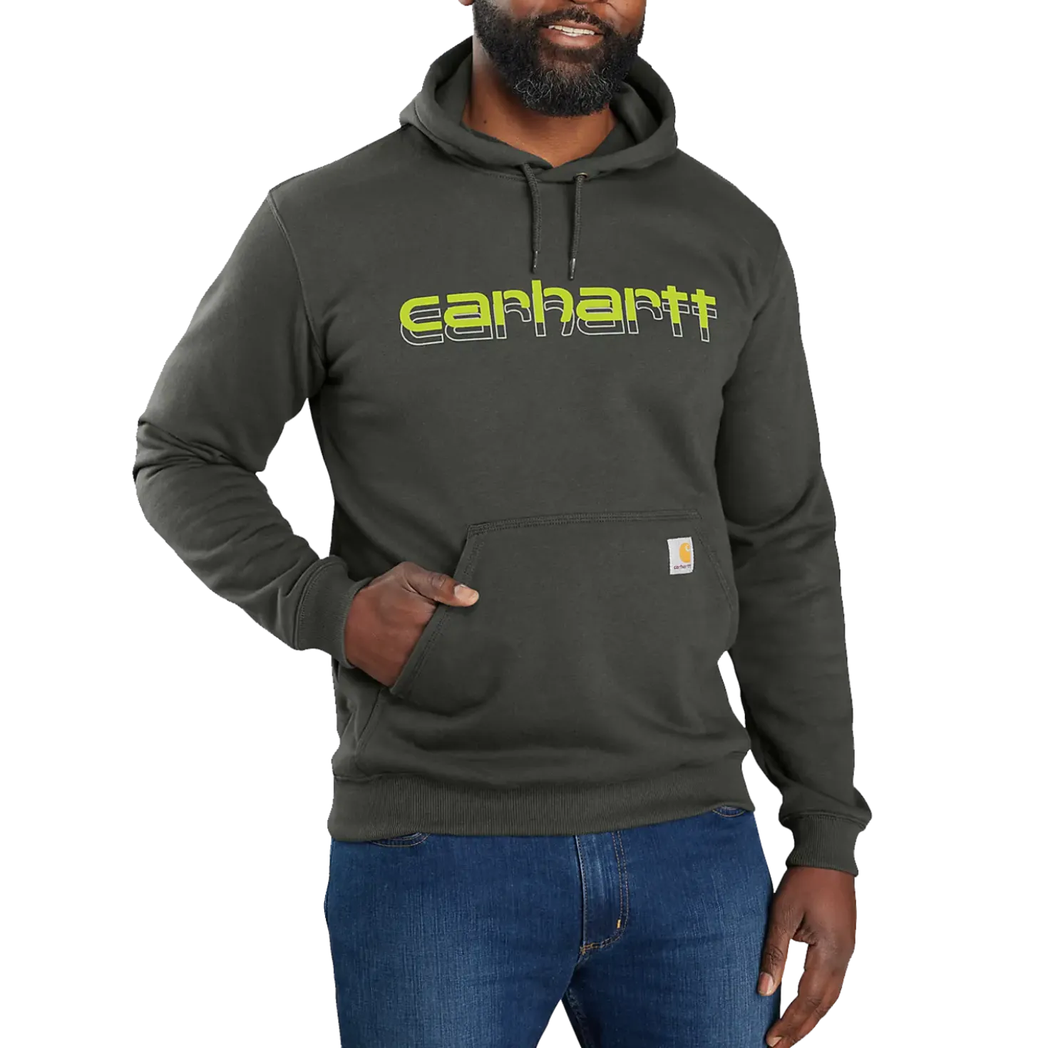 Carhartt rain defender graphic sweatshirt mørk grøn str. S