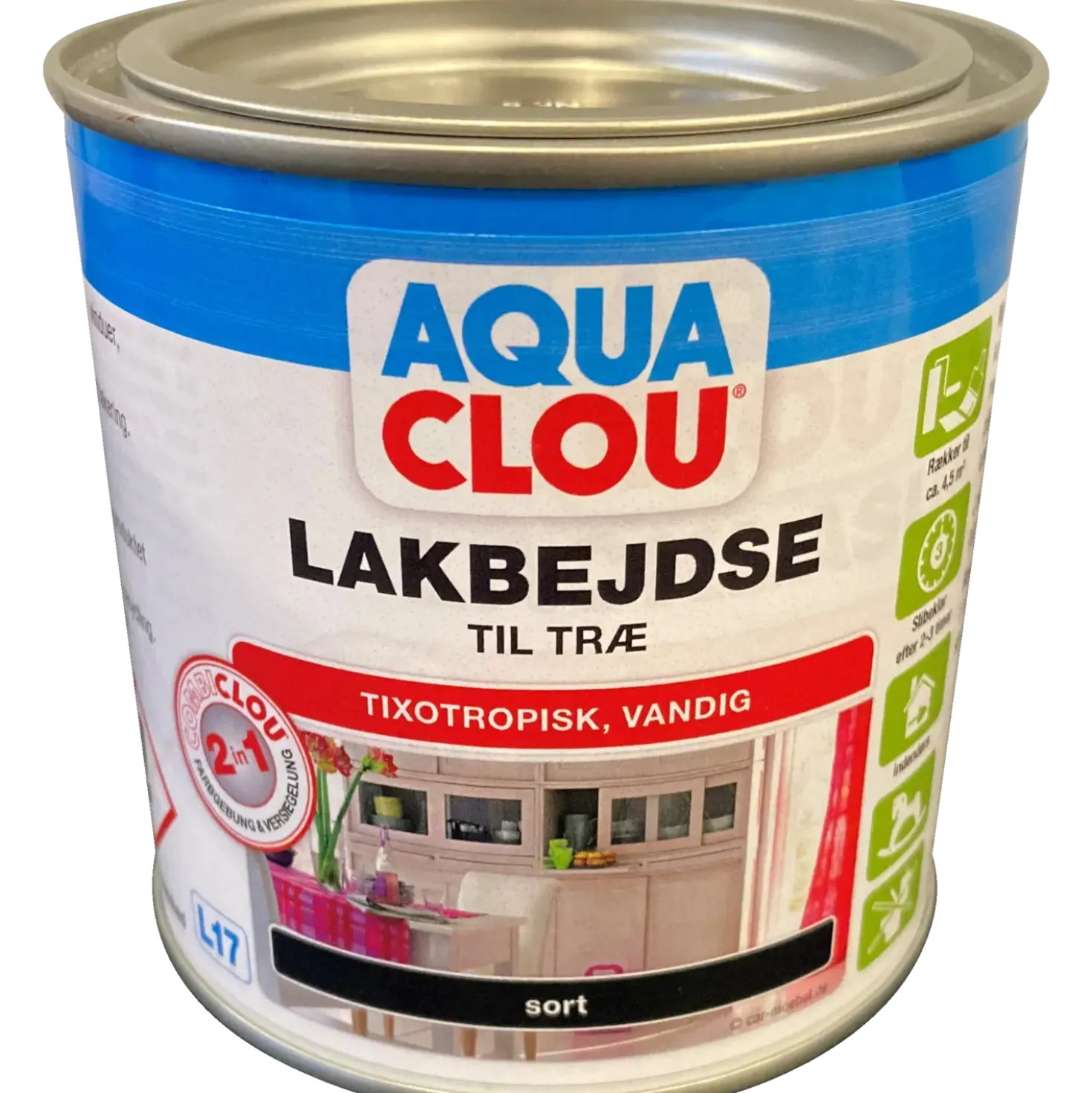 Clou Combi L17 lakbejdse sort 370 ml