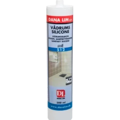 Dana proff vådrumssilicone 512 sort 300 ml