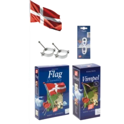 DanoMast flagstang 8 m inkl. spændebeslag og Dannebrog