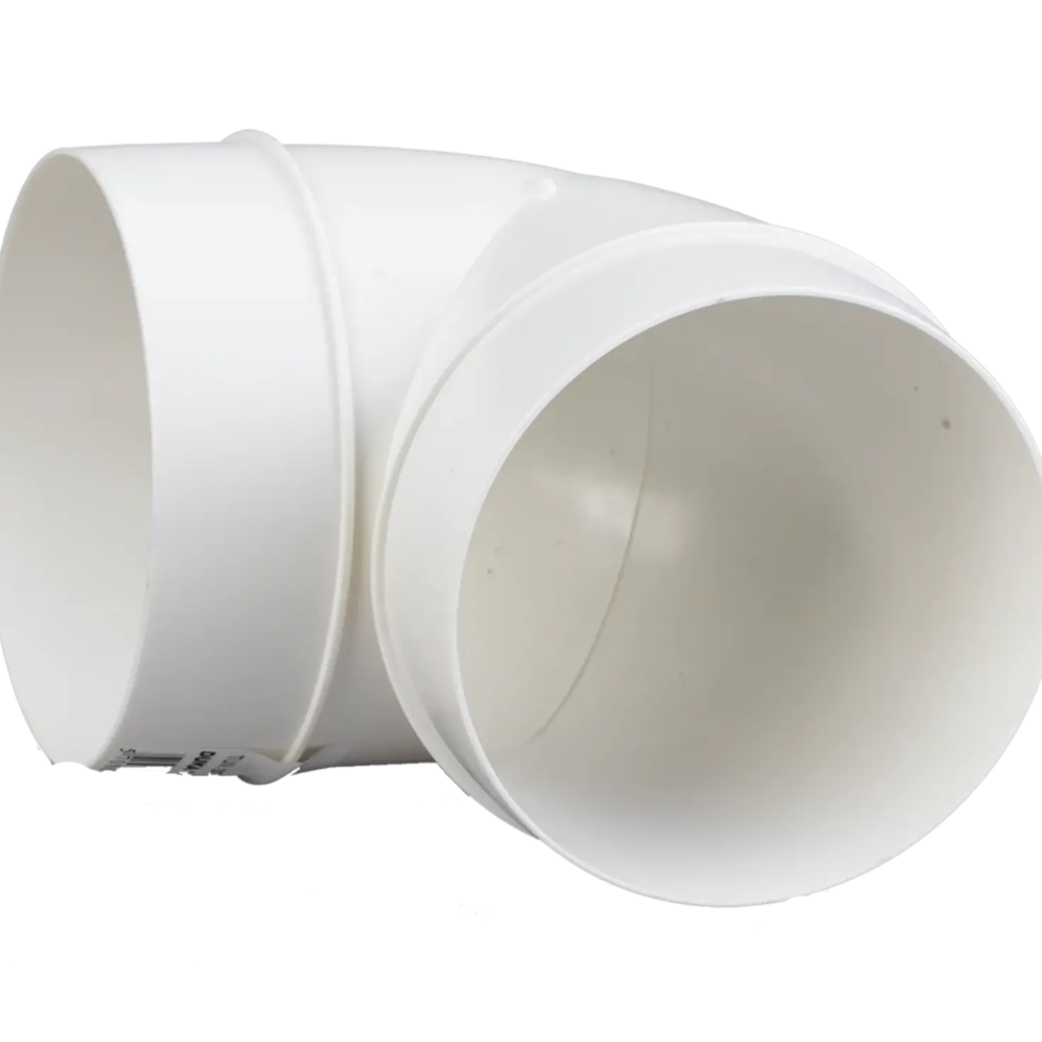 Duka bøjning 90° Ø125 mm hvid
