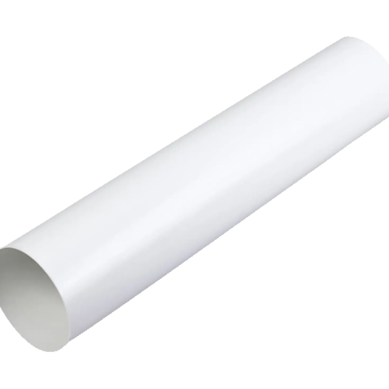 Duka ventilationsrør Ø100 x 500 mm glatte ender - hvid