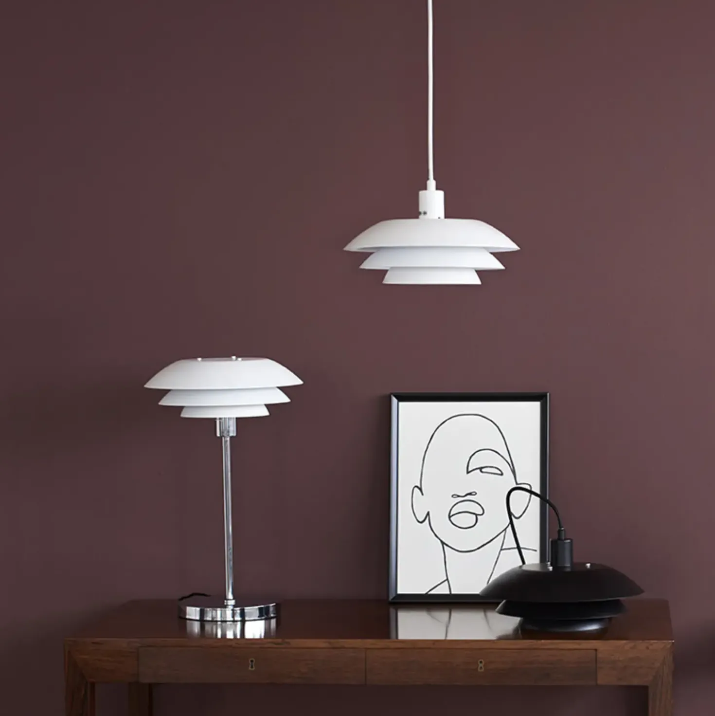 Dyberg Larsen DL20 pendel Ø20 cm hvid