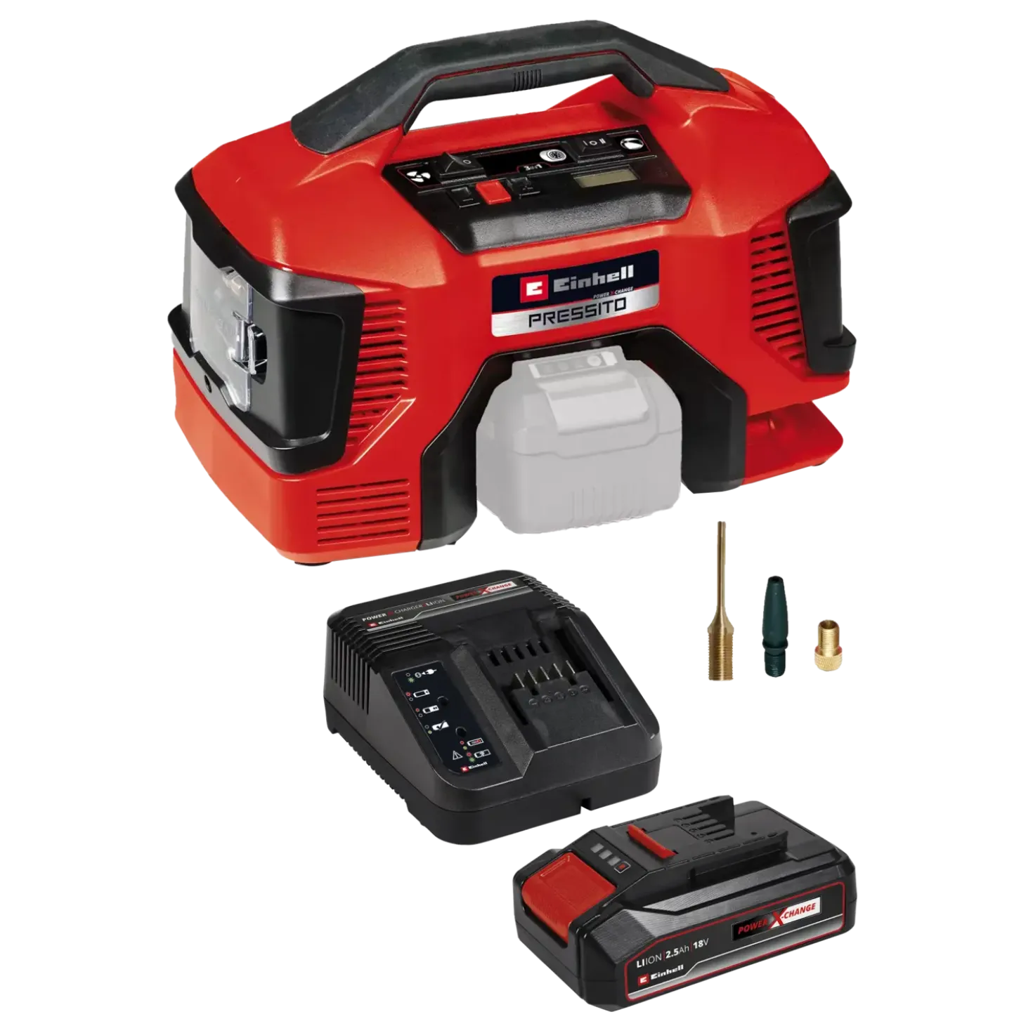 Einhell Pressito 18/21 18V kompressor - inkl. 2,5Ah batteri og lader