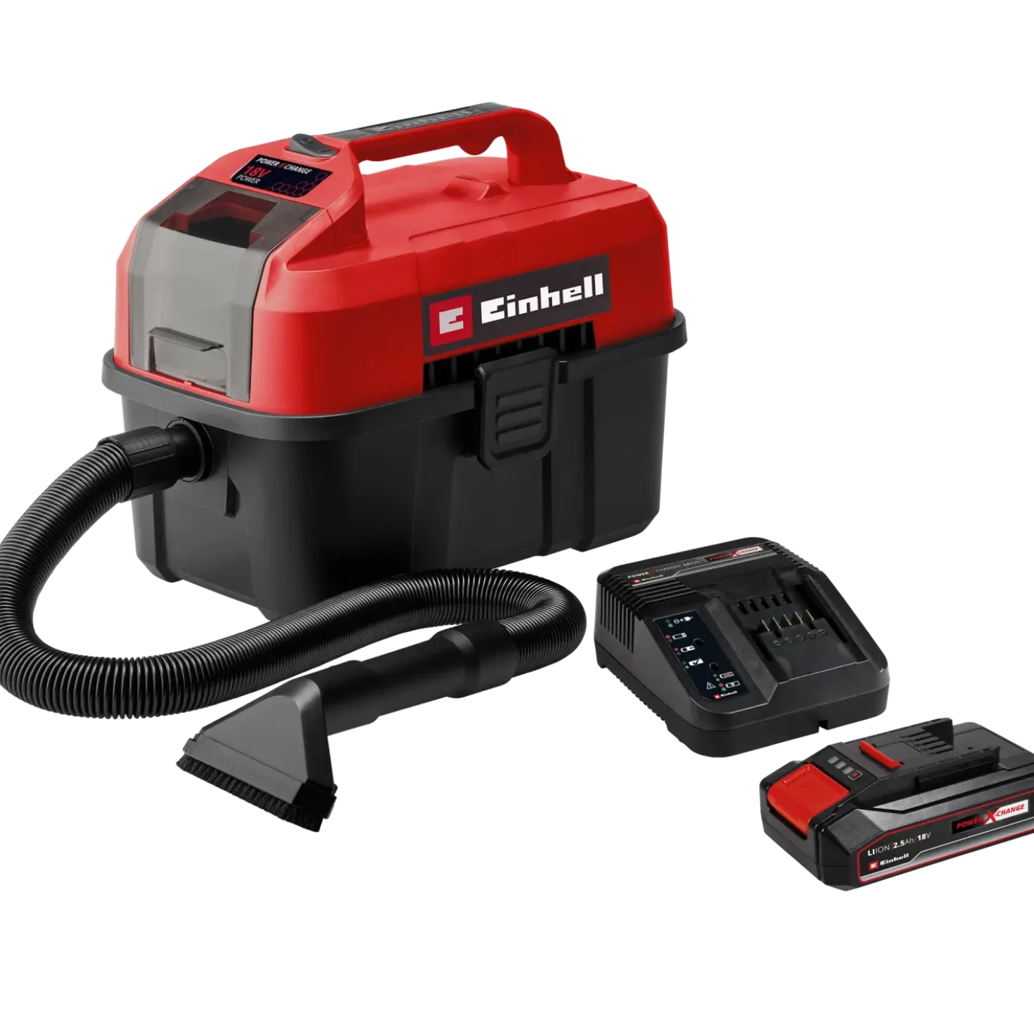 Einhell TE-VC 18/10 18V våd-/tørstøvsuger - inkl. 2,5Ah batteri og lader