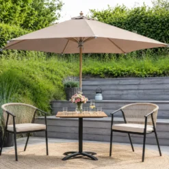 Elba parasol 3x3 m taupe