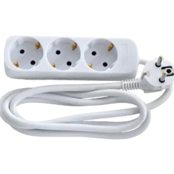 E-Line schuko stikdåse 3-vejs 3x1,5 mm² 1,5m