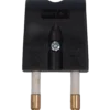 E-Line + stikprop flad sort 230V 16A