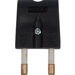 E-Line + stikprop flad sort 230V 16A