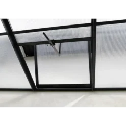 Elmholm Exclusive vægdrivhus antracit med hærdet glas, inkl. sokkel 13,1 m²