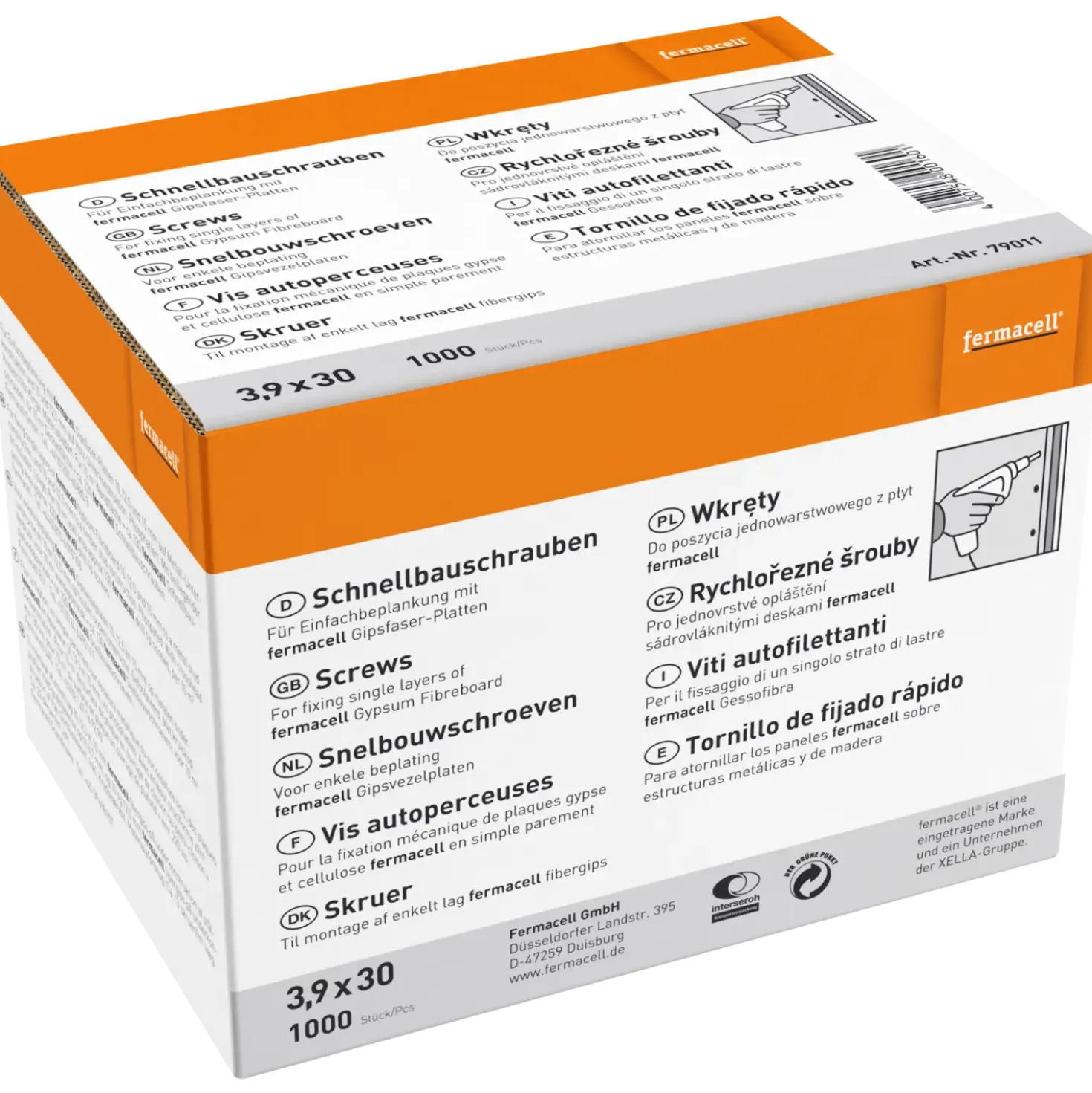 Fermacell facadeskrue 3,9x35 mm, 500 stk