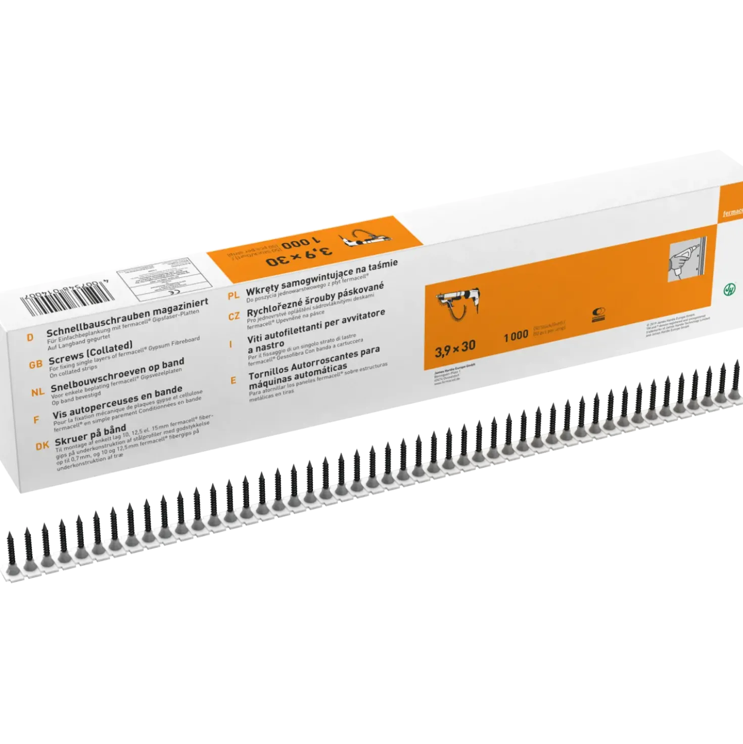 Fermacell® gipsskruer på bånd 3,9x30 mm 1000 stk