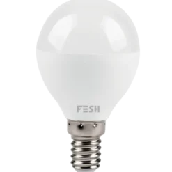 FESH LED kronepære multicolur E14 5W Ø45 mm hvid