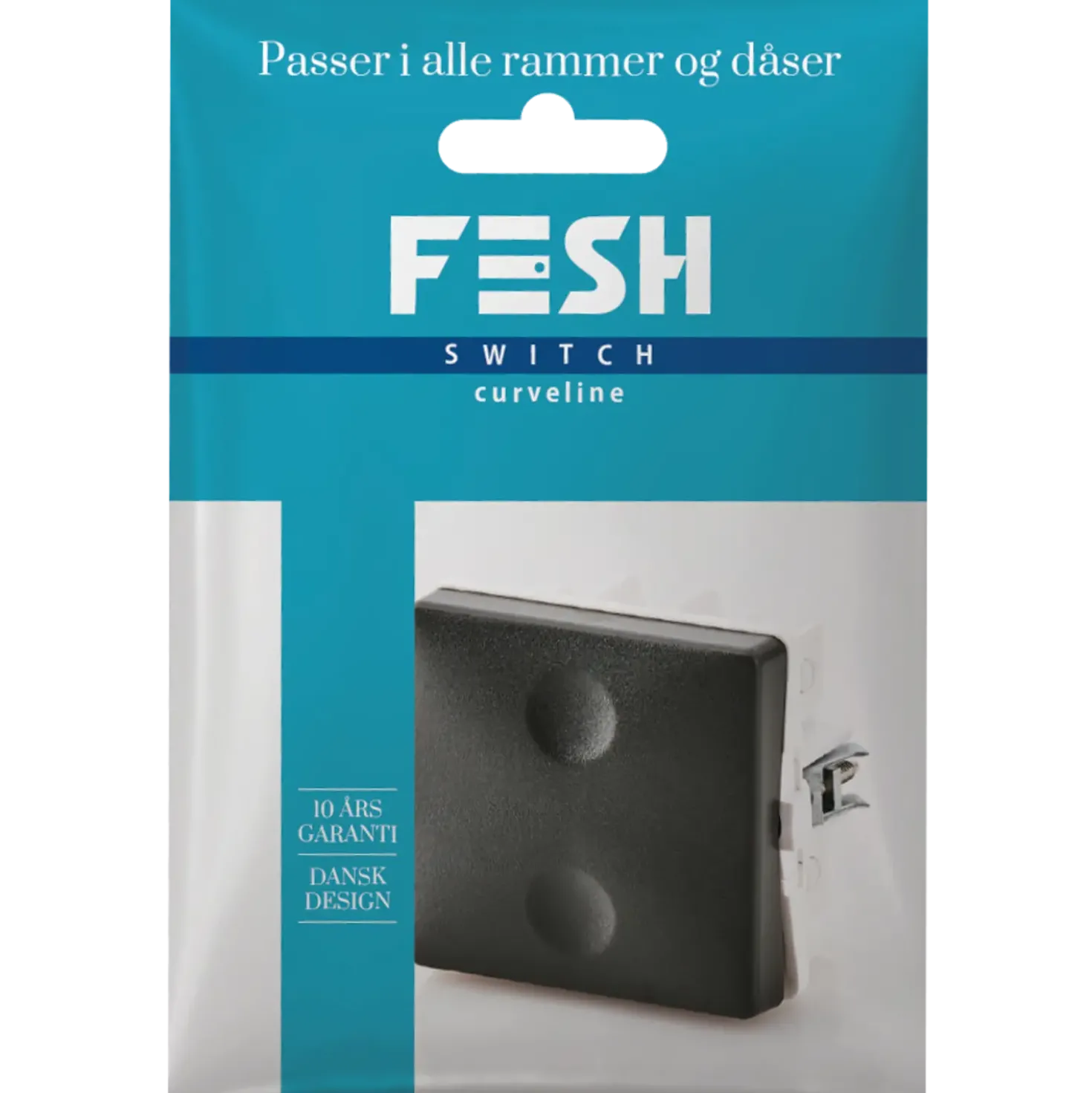 FESH SWITCH Curveline afbryder 1 pol 1,0 koksgrå