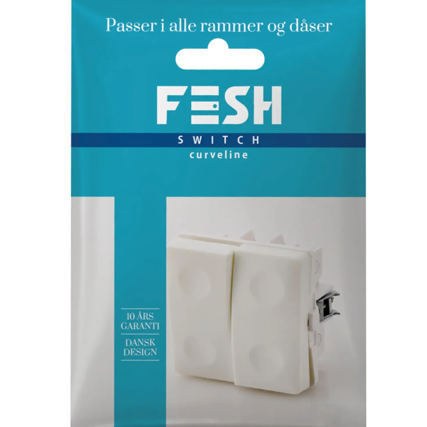 FESH SWITCH Curveline krone afbryder 1,0 hvid
